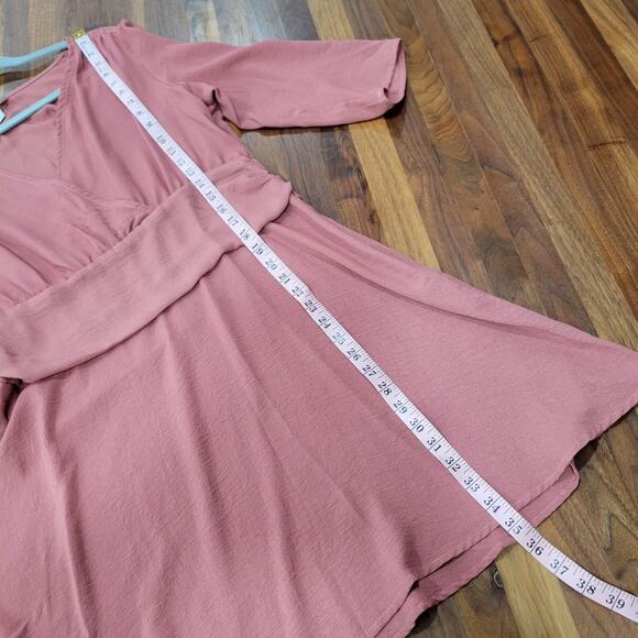 ASOS Mini Wrap Dress With Ruched Waist Size 12 - Picture 7 of 7